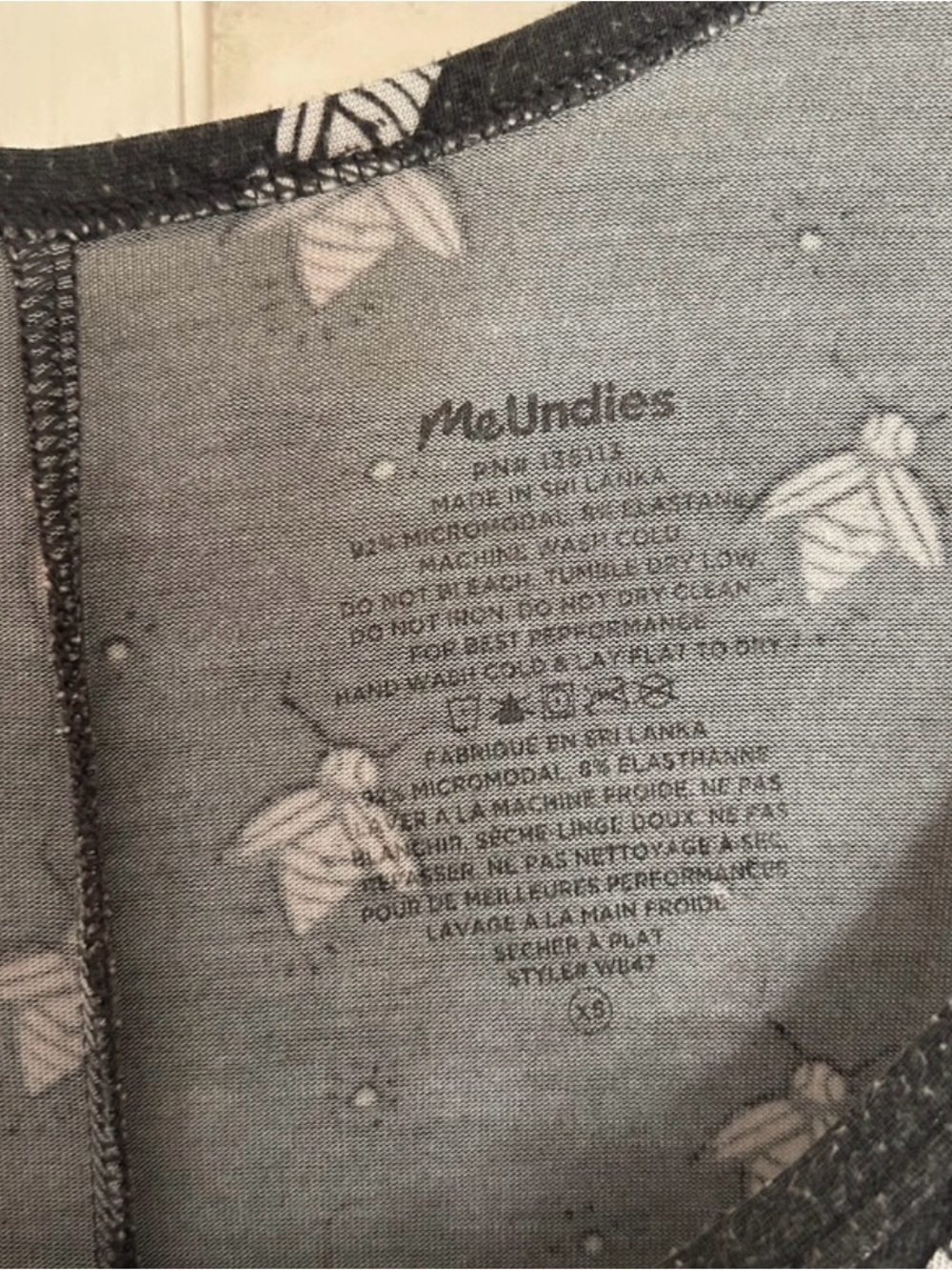 MeUndies Let It Bee MicroModal Romper Jumpsuit XS Bumblebee Print - Picture 3 of 5
